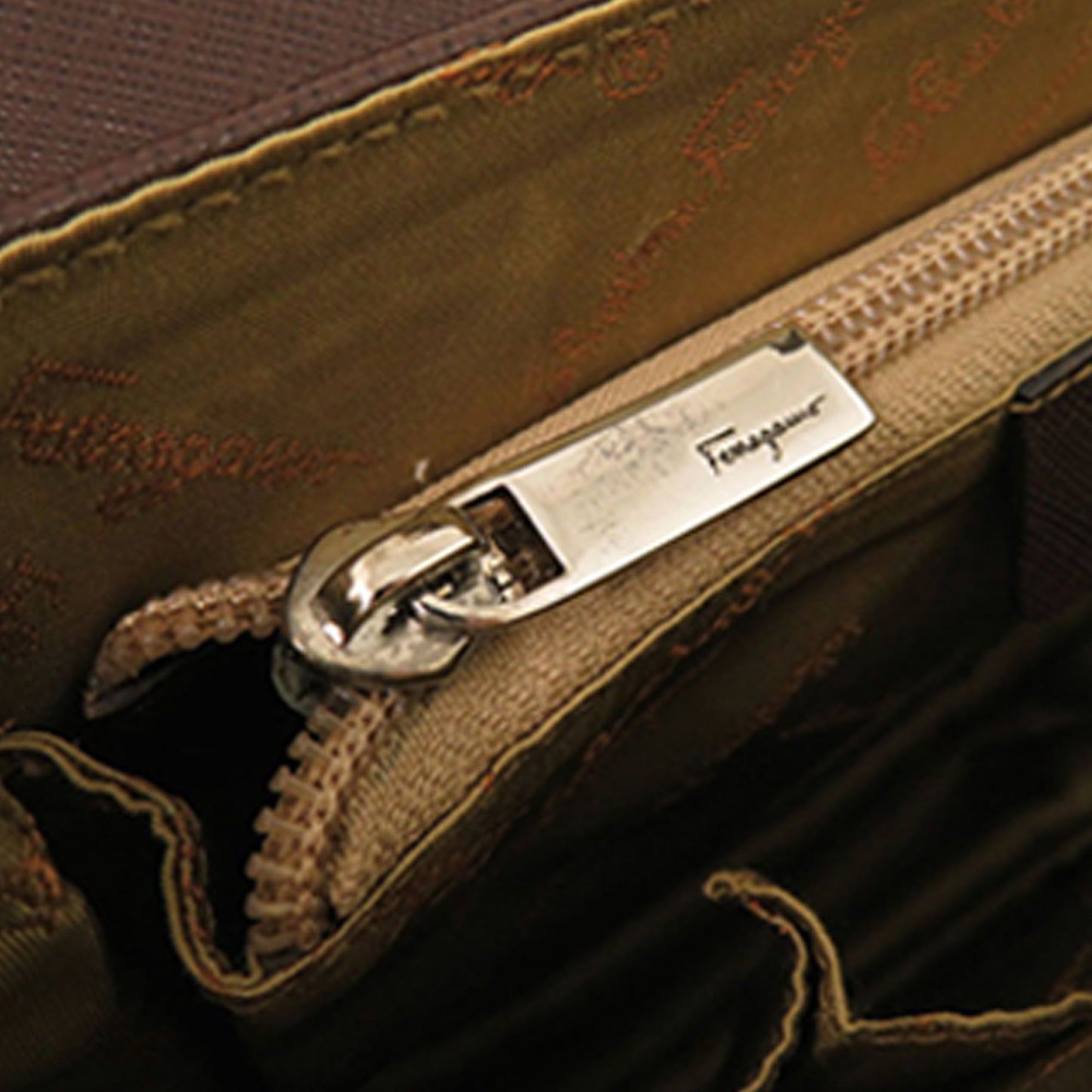 Ferragamo Leather Gancini Ribbon Handbag