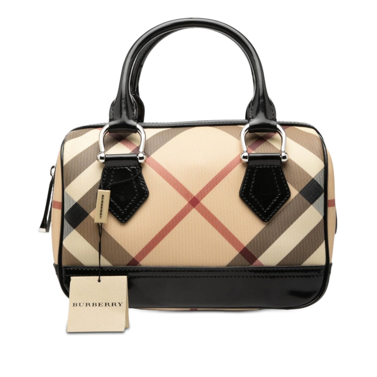 Burberry Small Supernova Check Coated Canvas Bowling Bag