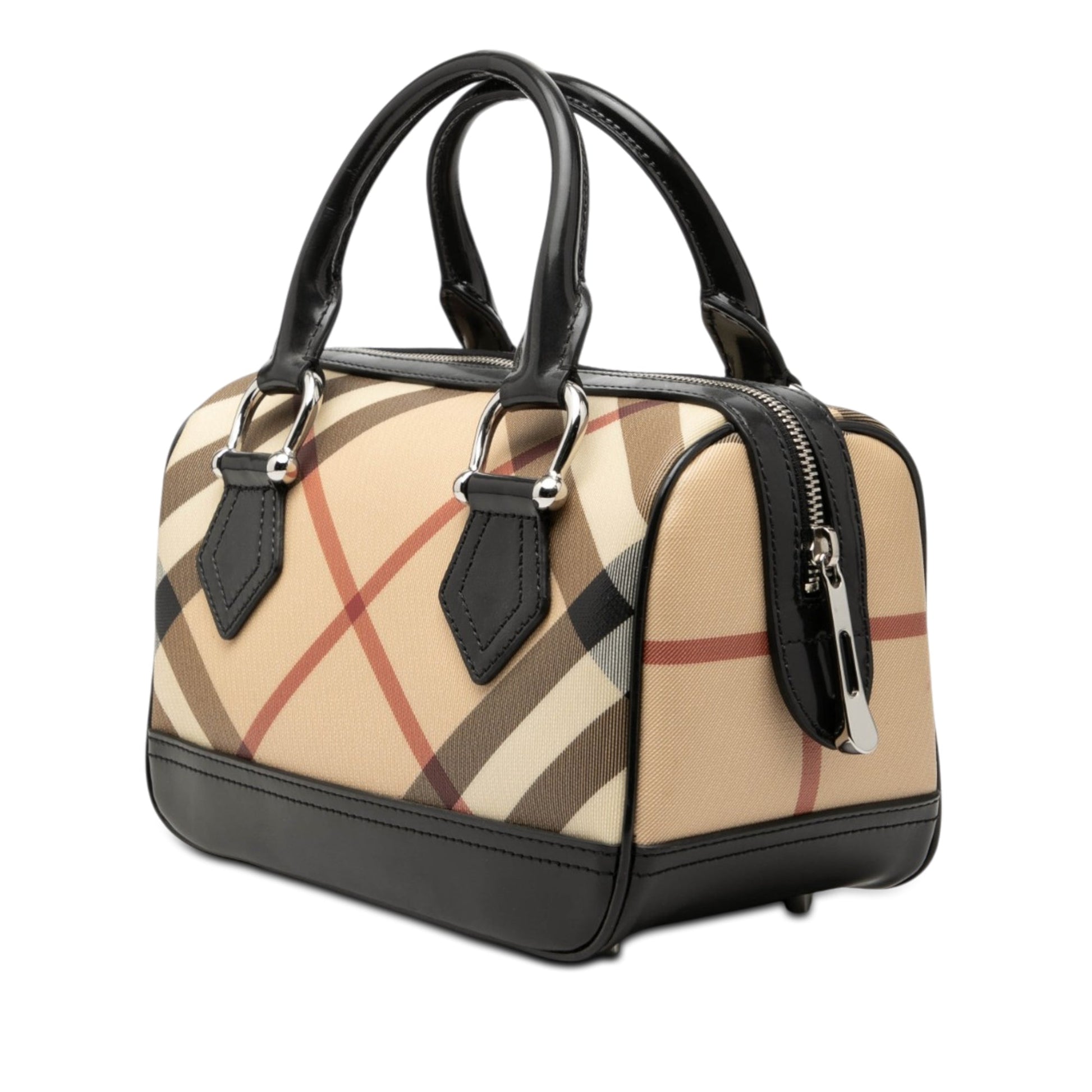 Burberry Small Supernova Check Coated Canvas Bowling Bag