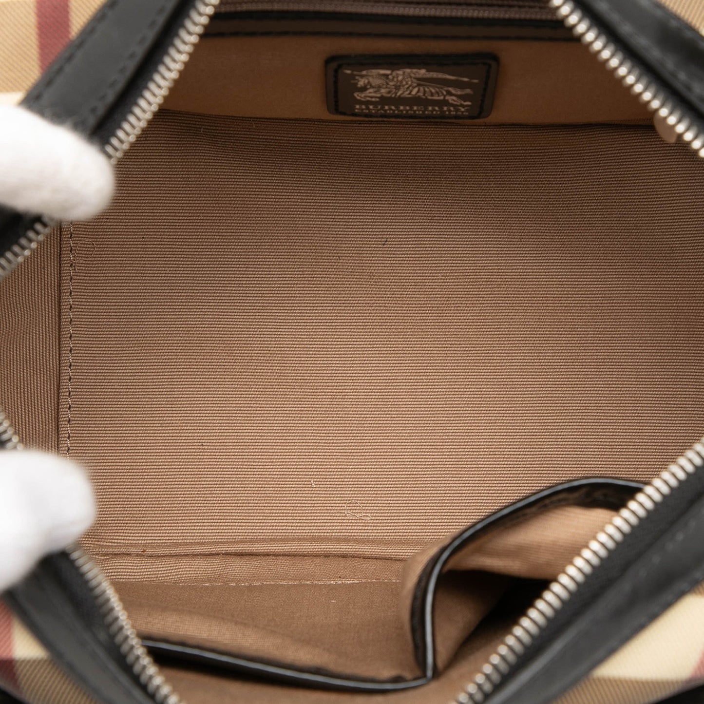 Burberry Small Supernova Check Coated Canvas Bowling Bag