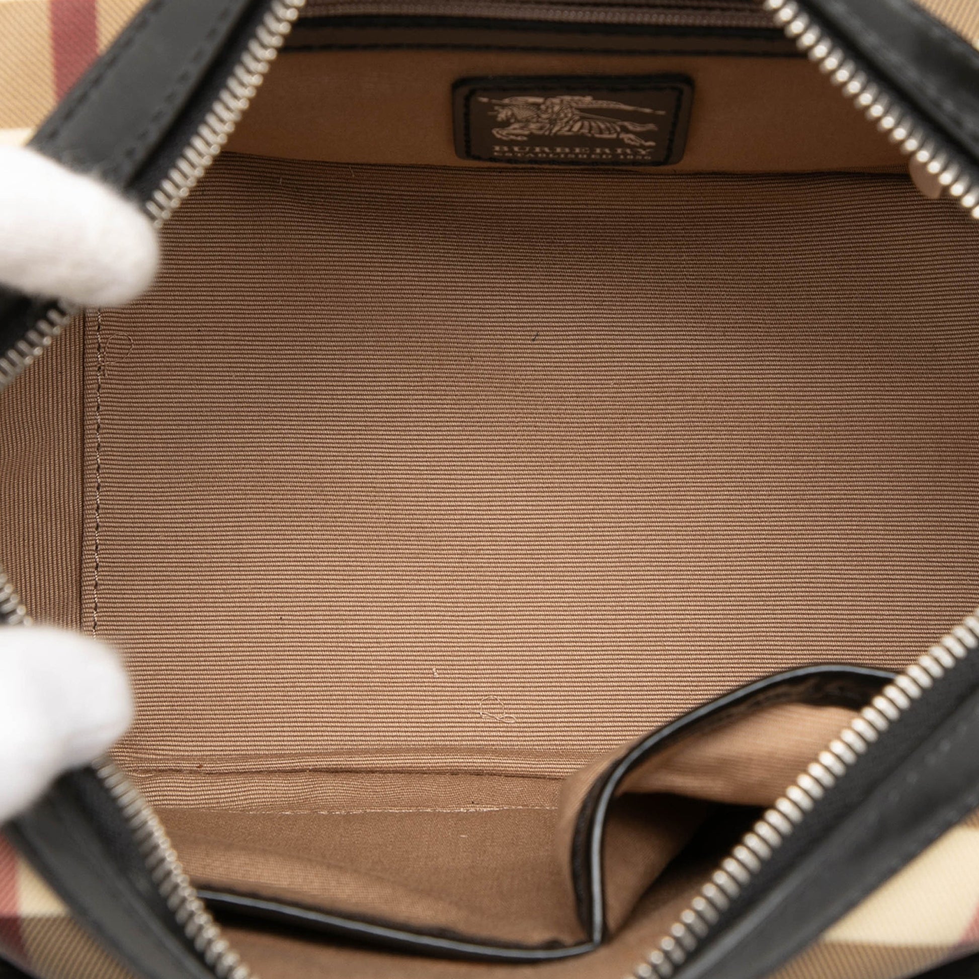 Burberry Small Supernova Check Coated Canvas Bowling Bag