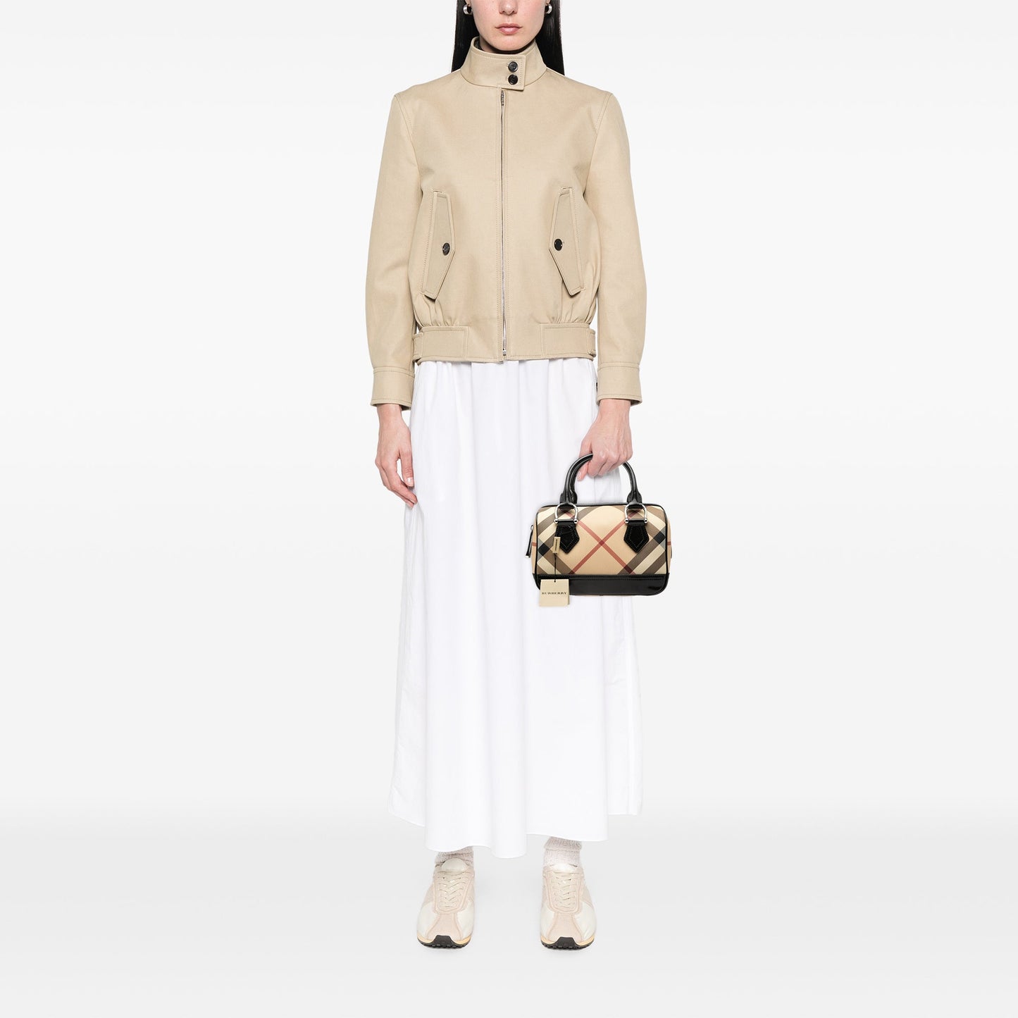 Burberry Small Supernova Check Coated Canvas Bowling Bag