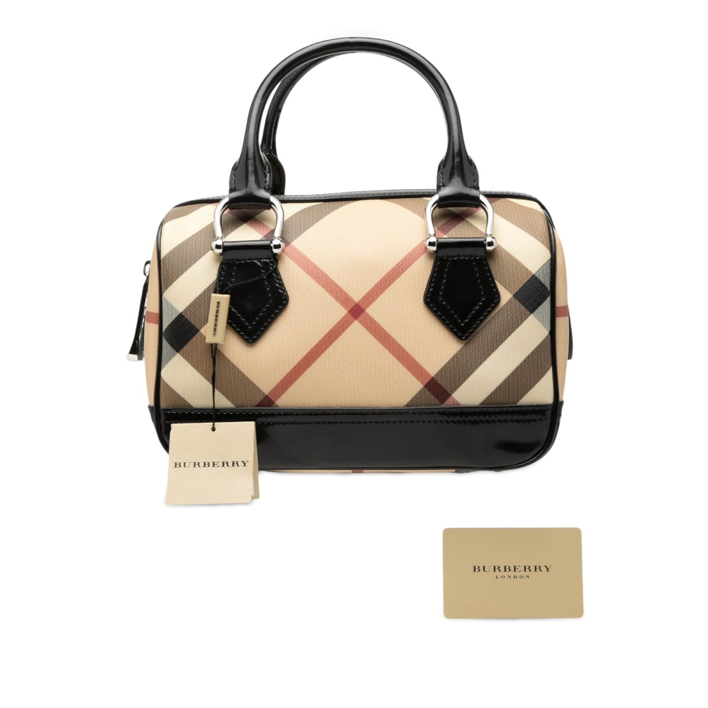 Burberry Small Supernova Check Coated Canvas Bowling Bag