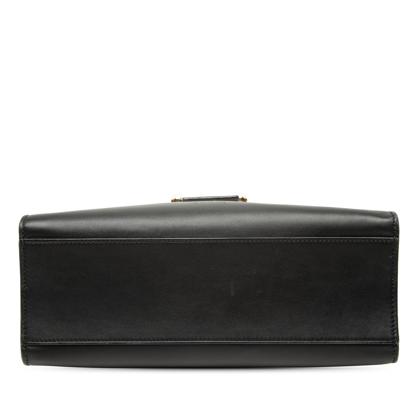 Gucci Small Bicolor Calfskin Bamboo Buckle Web Top Handle Bag