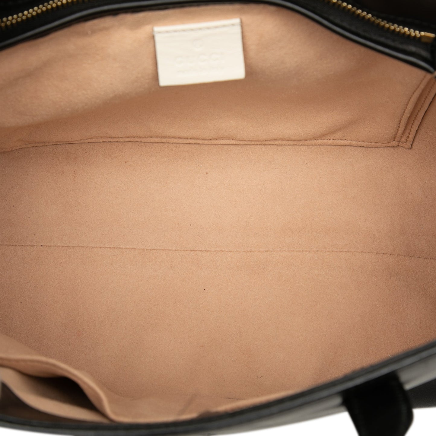 Gucci Small Bicolor Calfskin Bamboo Buckle Web Top Handle Bag