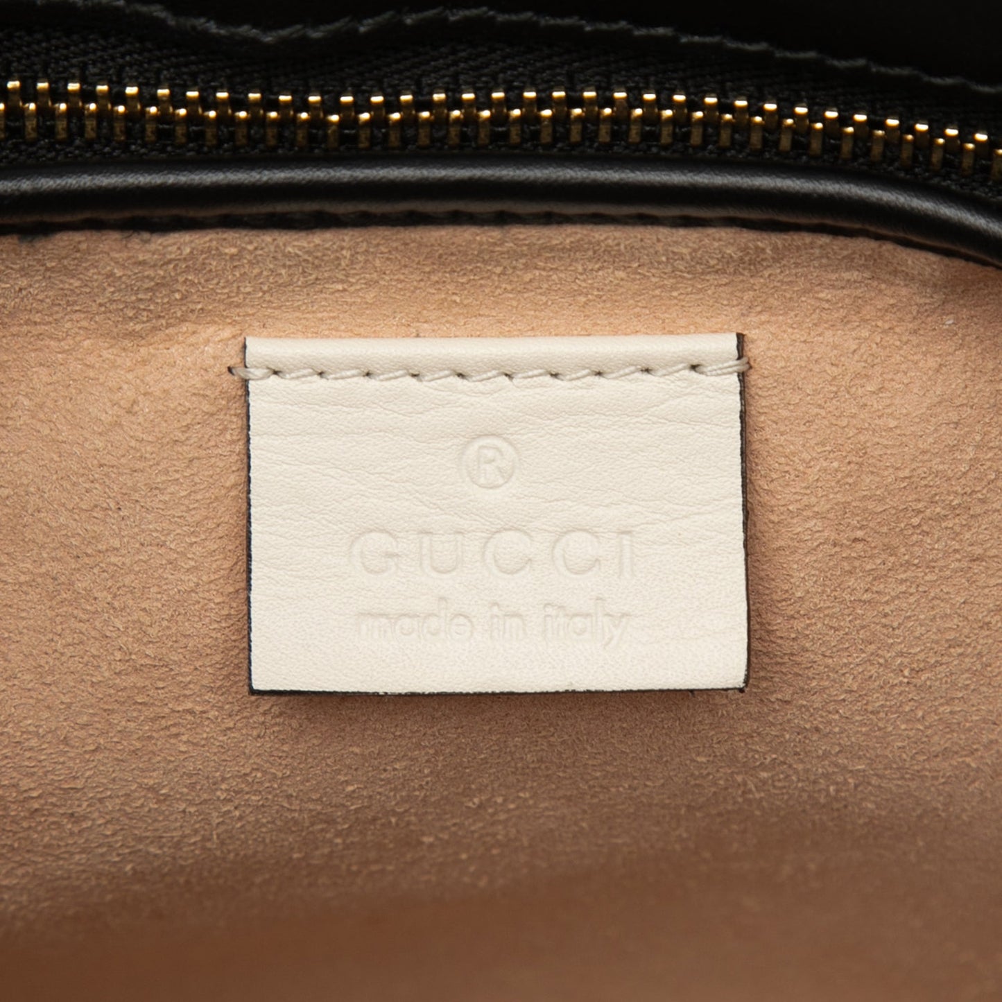 Gucci Small Bicolor Calfskin Bamboo Buckle Web Top Handle Bag