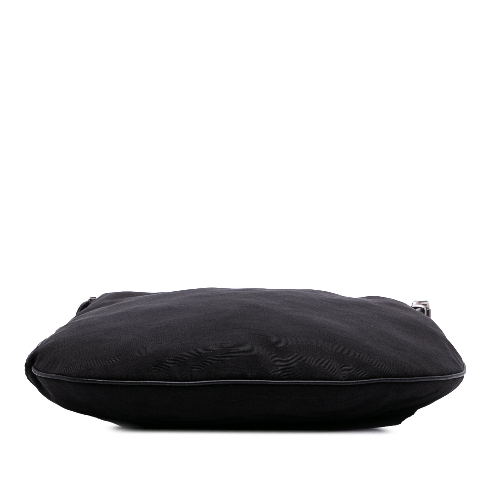 Fendi Zebra Print Canvas Oyster Hobo
