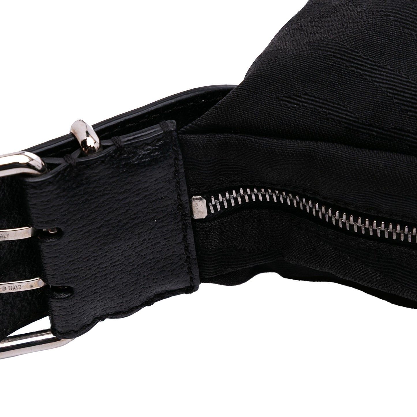 Fendi Zebra Print Canvas Oyster Hobo