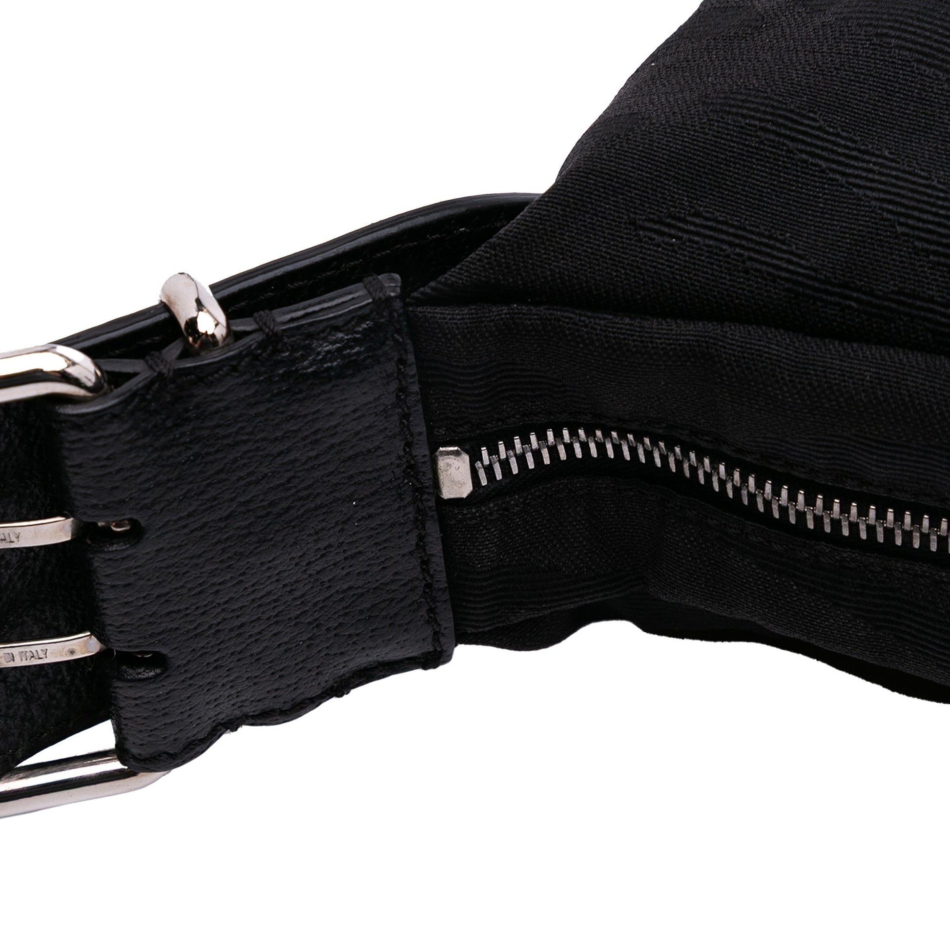 Fendi Zebra Print Canvas Oyster Hobo