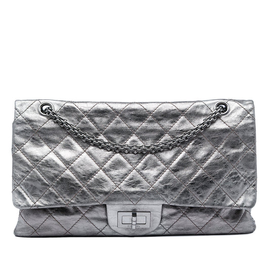Chanel Quilted Metallic Aged Calfskin Reissue 2.55 Double Flap 227