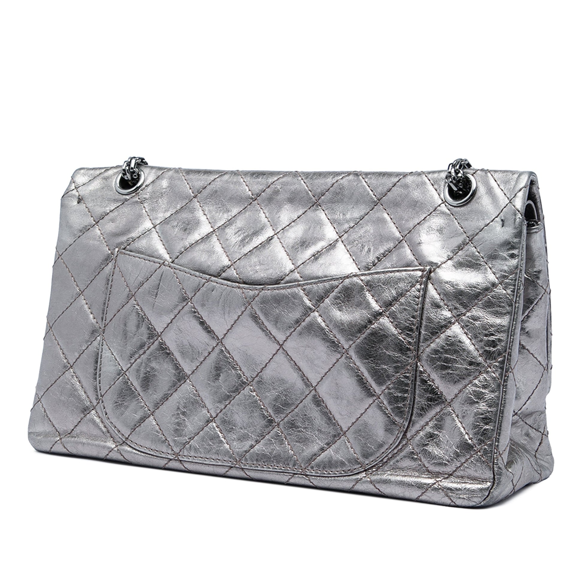 Chanel Quilted Metallic Aged Calfskin Reissue 2.55 Double Flap 227