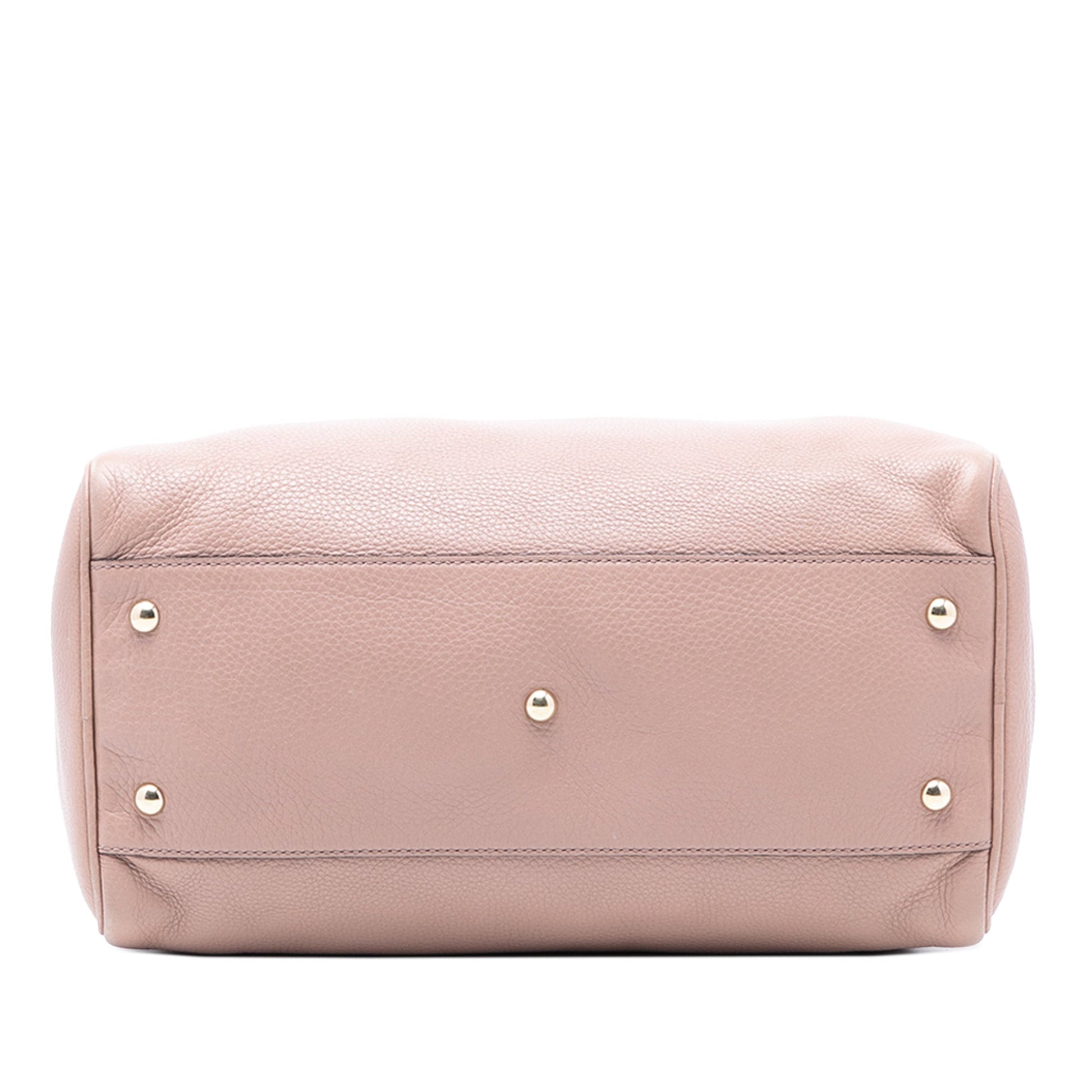 Gucci Medium Calfskin Bamboo Shopper Boston Bag