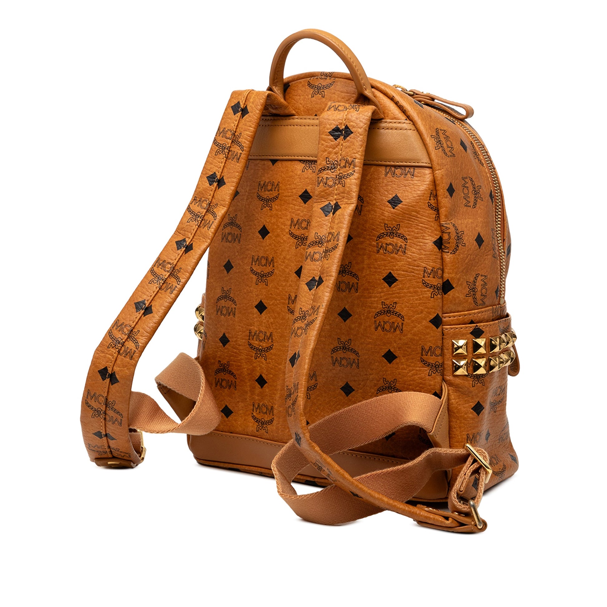 MCM Small Visetos Coated Canvas Stark Backpack