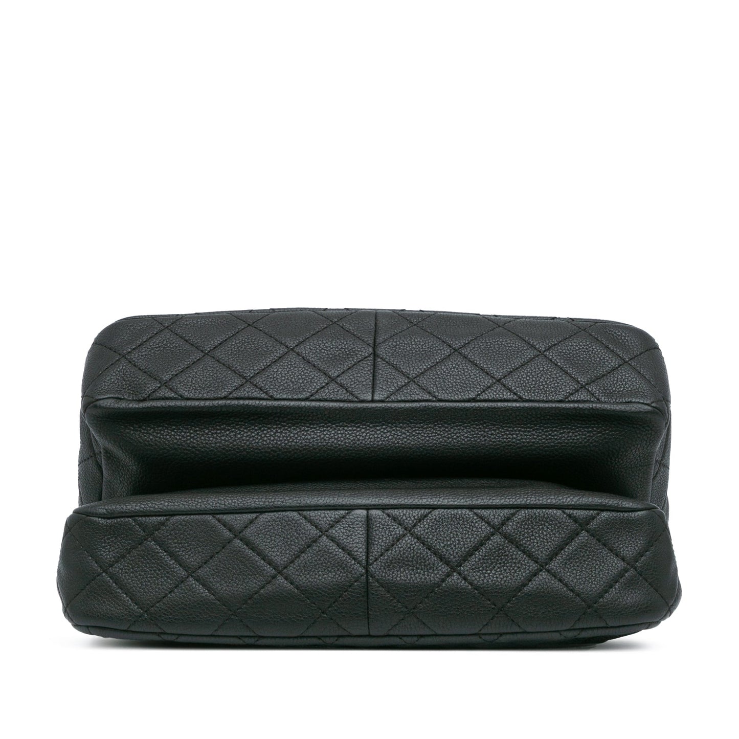 Chanel Jumbo Quilted Caviar Double Compartment Chain Flap
