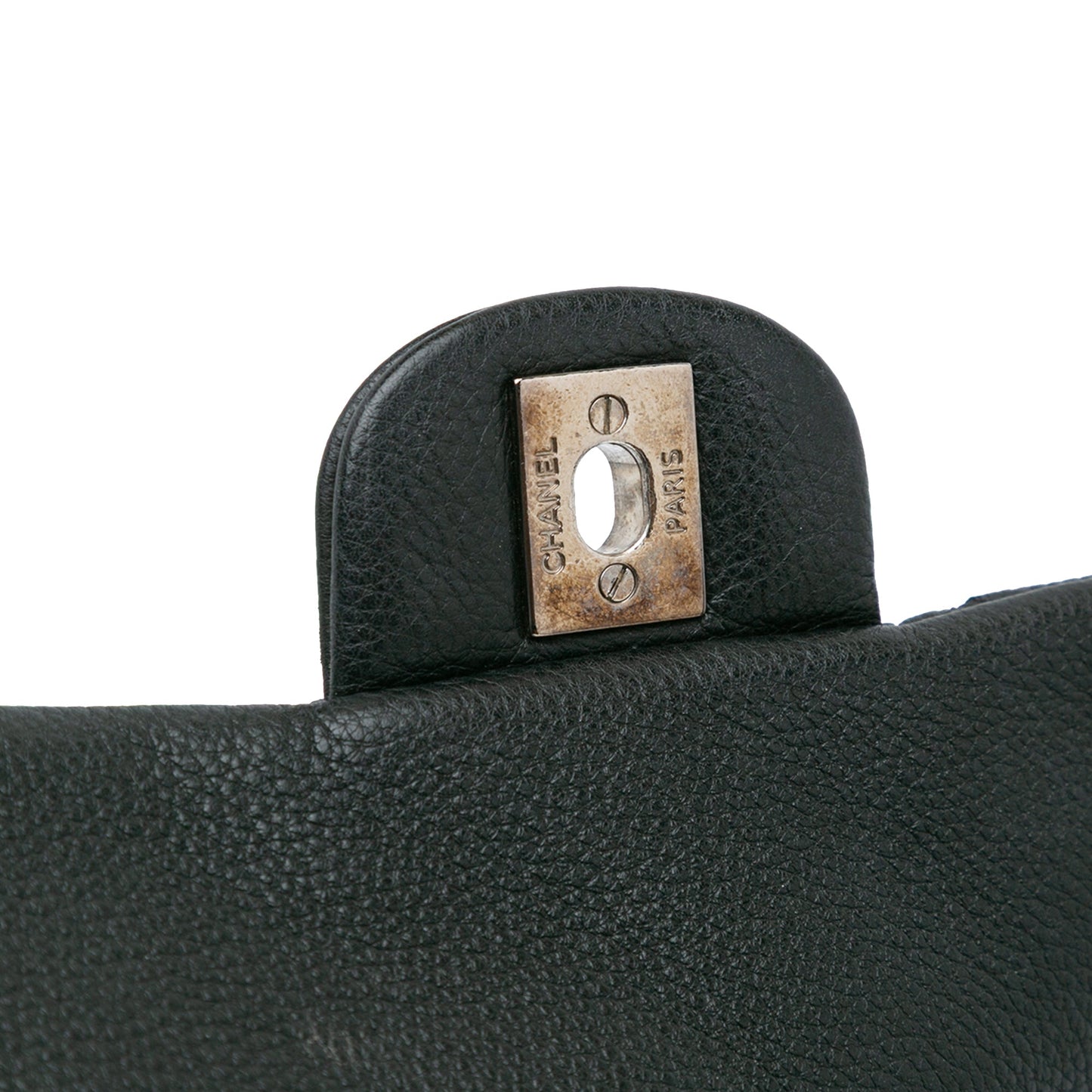 Chanel Jumbo Quilted Caviar Double Compartment Chain Flap