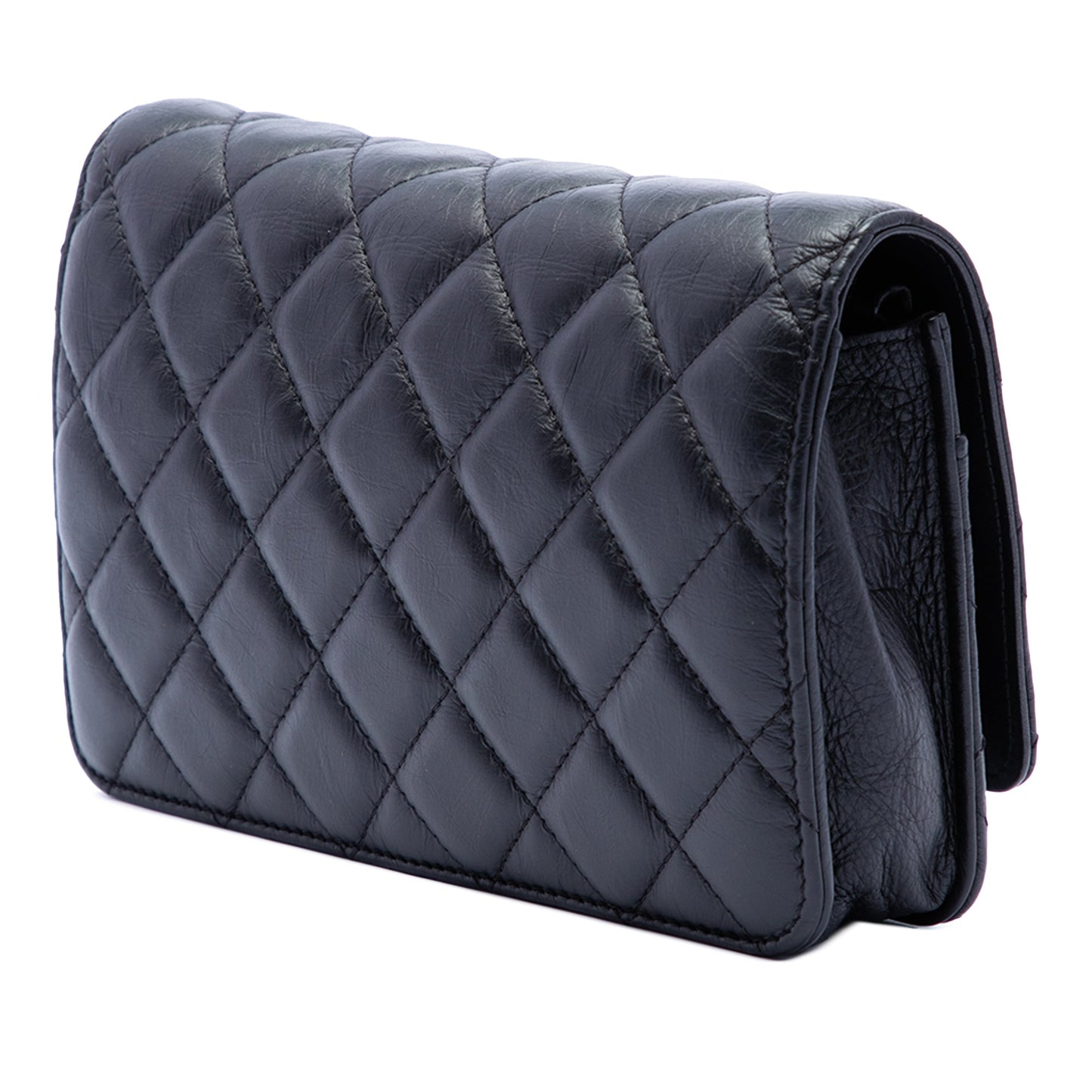Chanel CC Quilted Aged Calfskin Tassel Wallet On Chain