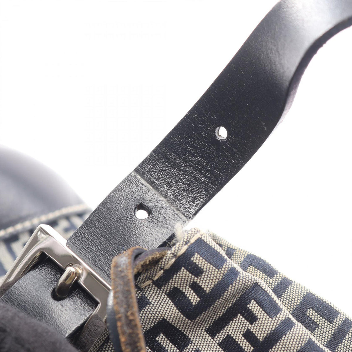 Fendi Zucchino Canvas Bucket Bag — Gray