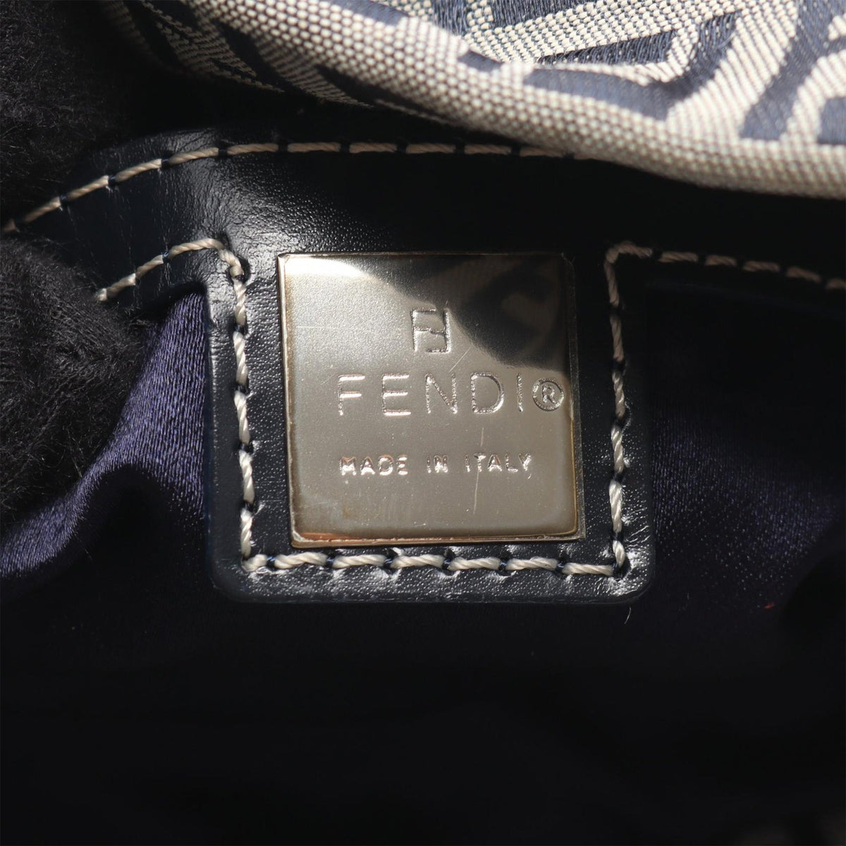 Fendi Zucchino Canvas Bucket Bag — Gray