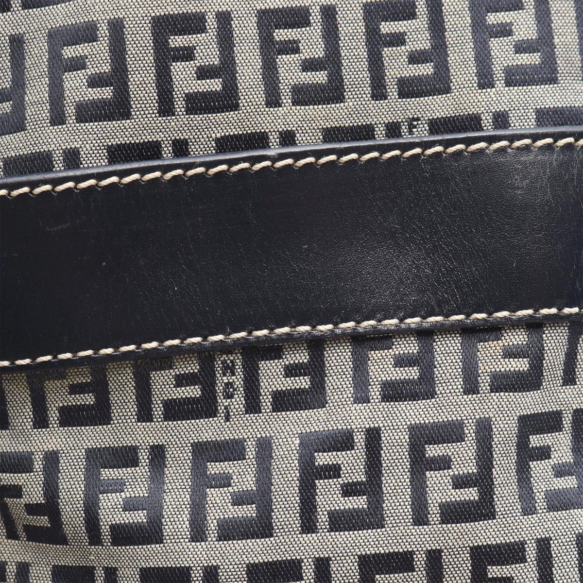 Fendi Zucchino Canvas Bucket Bag — Gray