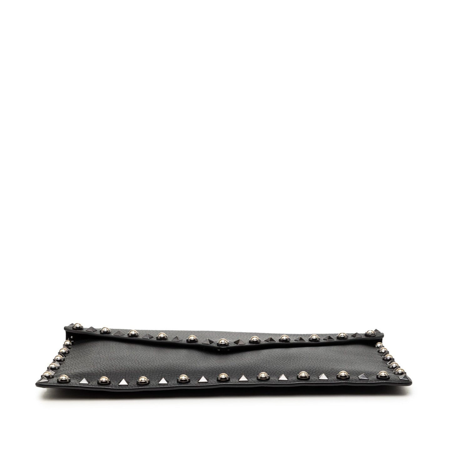 Valentino Grained Calfskin Rockstud Envelope Clutch