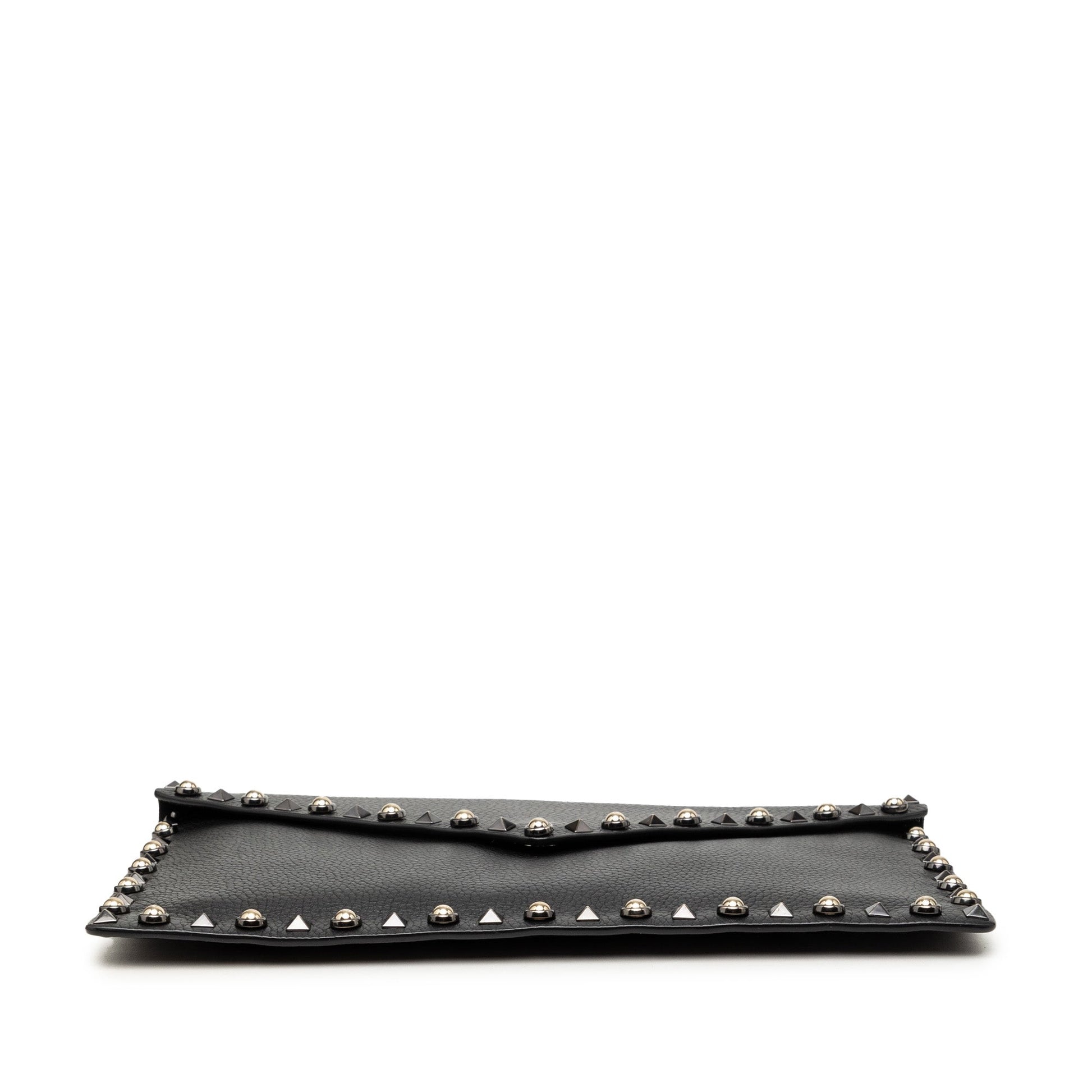 Valentino Grained Calfskin Rockstud Envelope Clutch