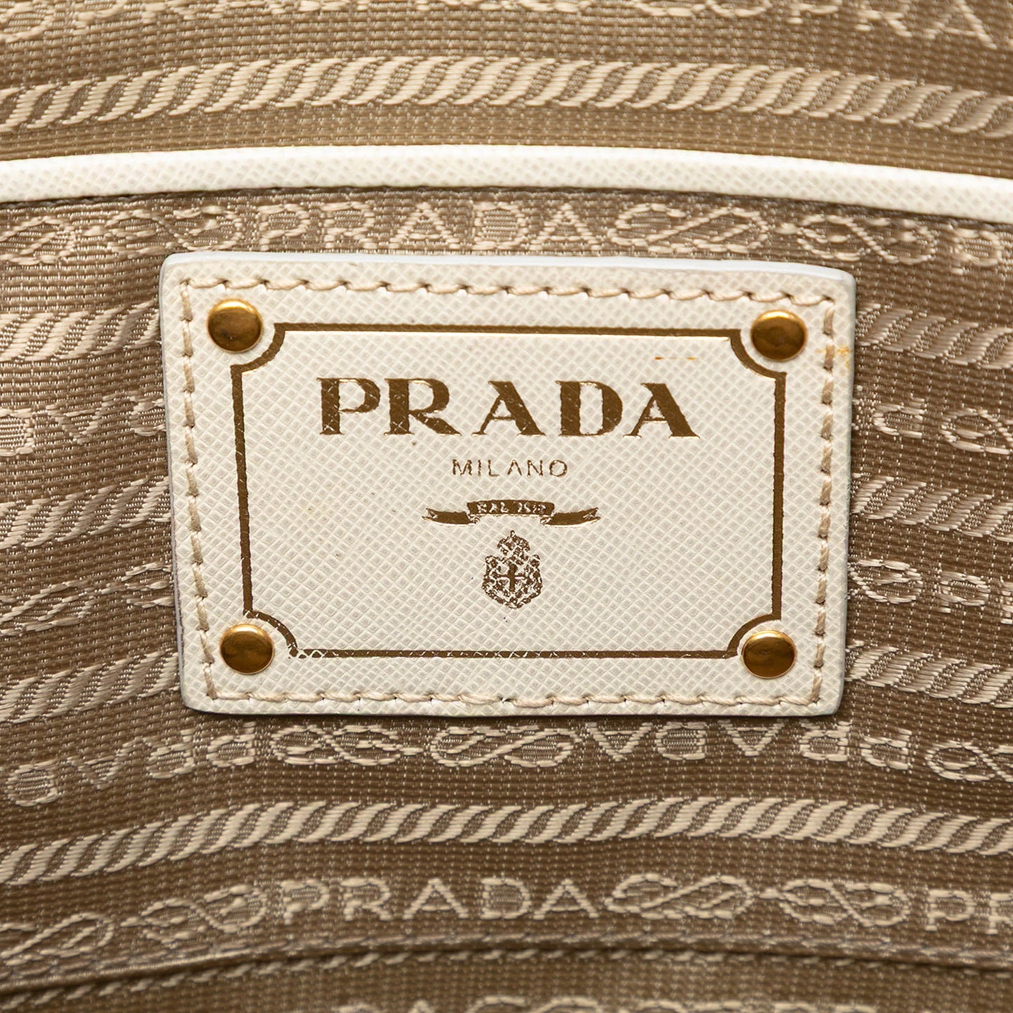 Prada Saffiano Trimmed Canvas Canapa Logo Double Zip Satchel