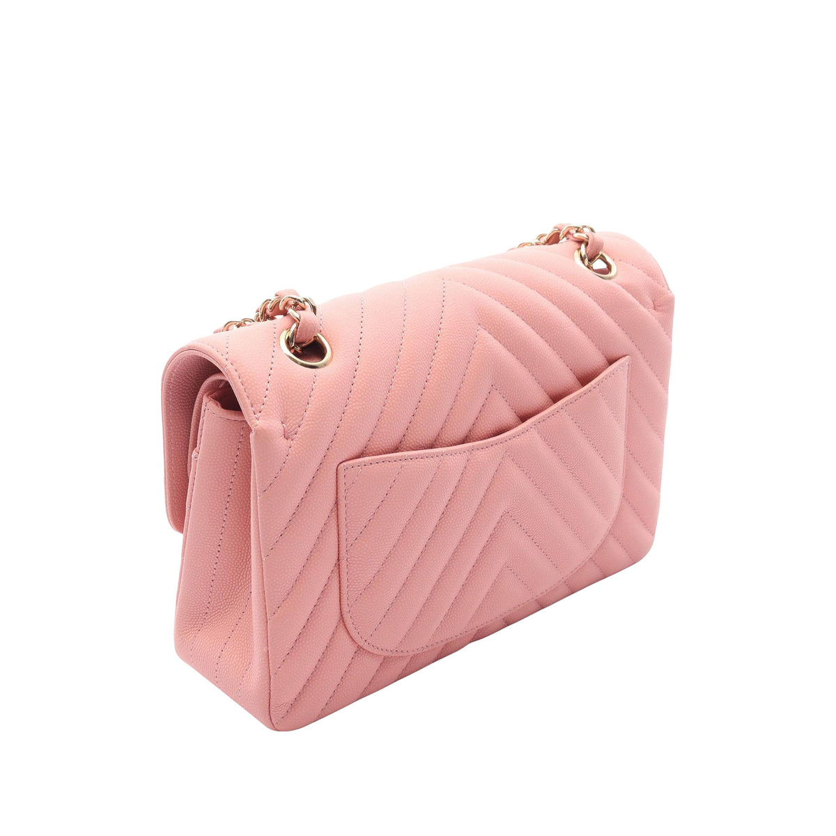 Chanel Small Classic Chevron Caviar Double Flap
