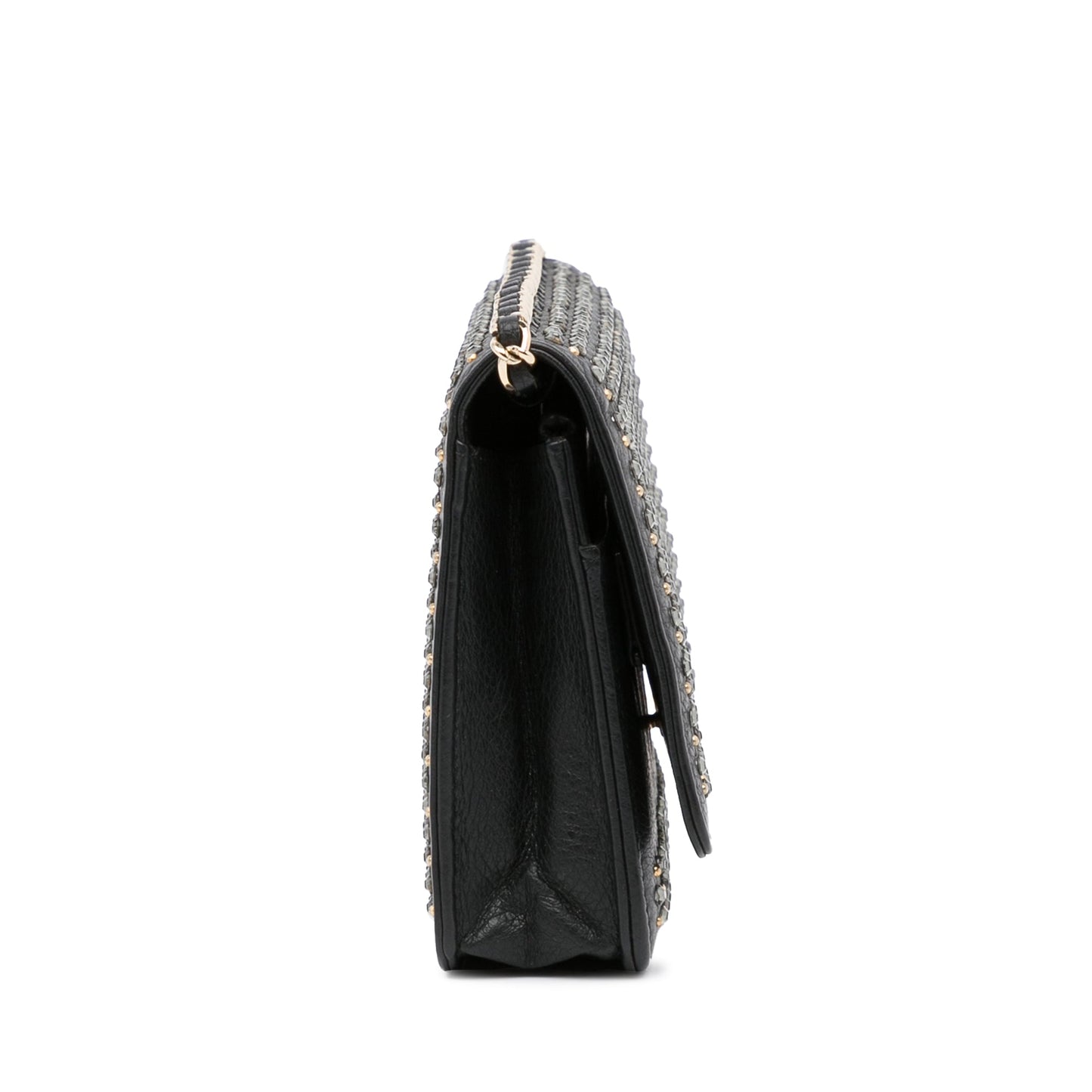 Chanel Studded Leather Wallet on Chain
