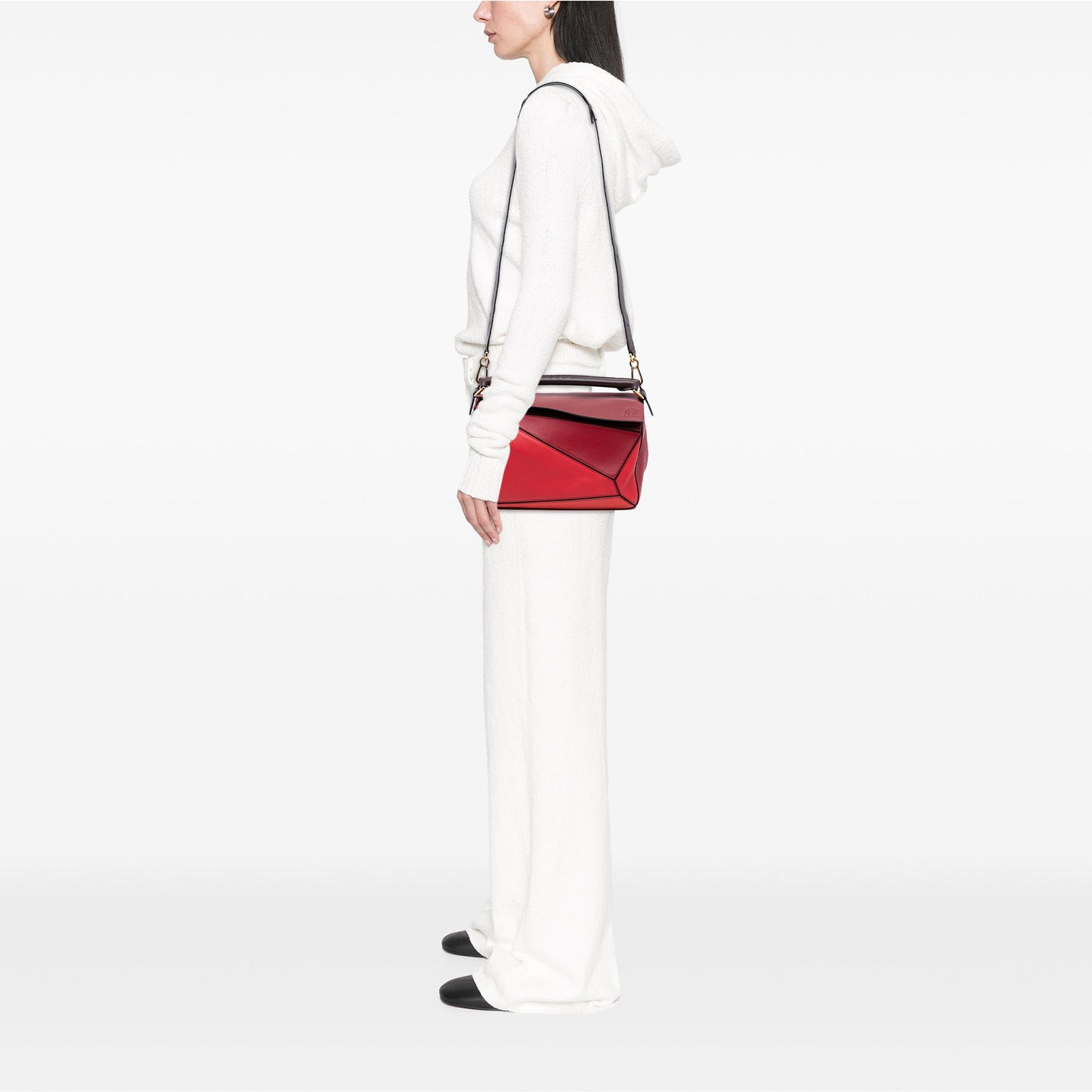 LOEWE Medium Tricolor Calfskin Puzzle Satchel