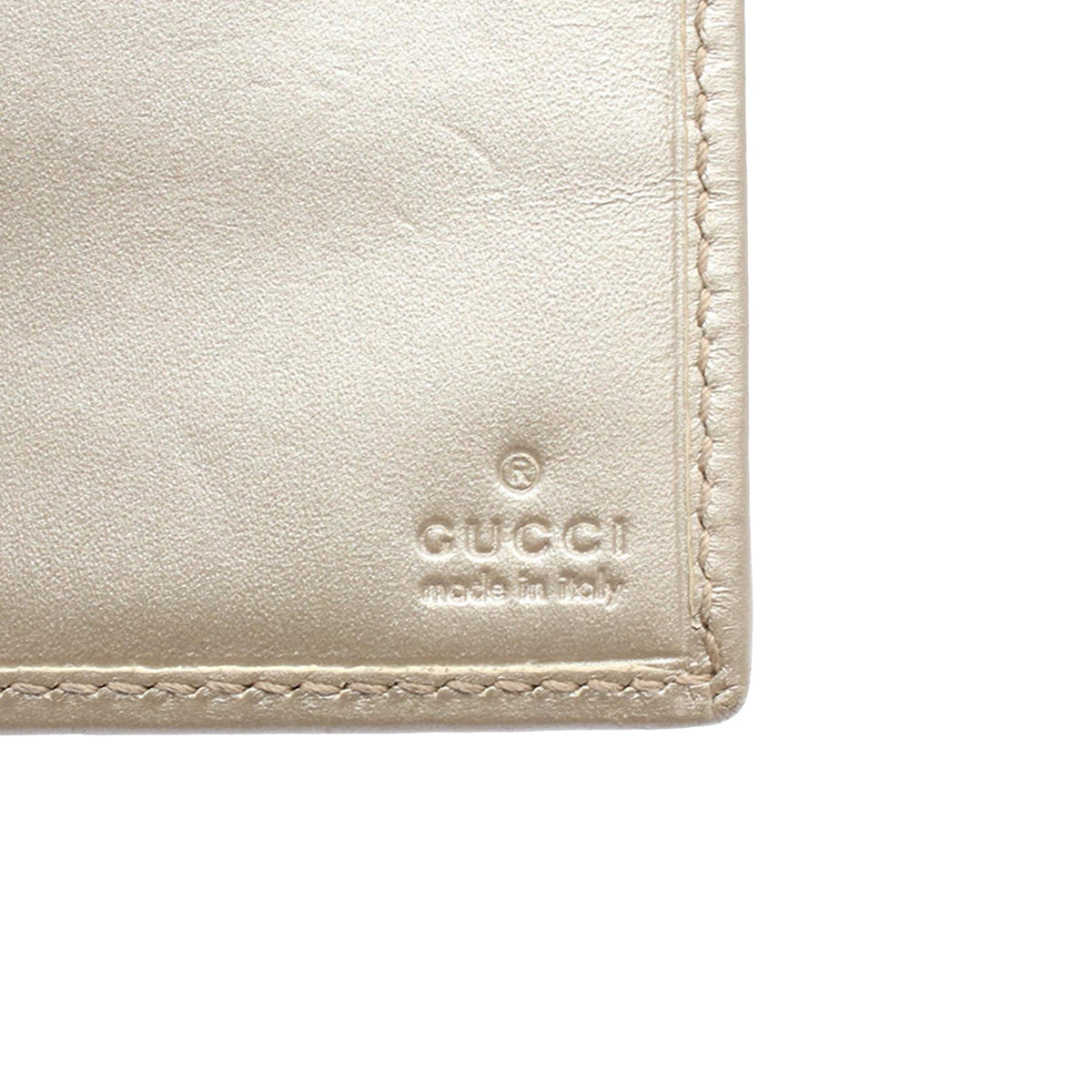 Gucci GG Imprime Wallet On Chain — Gold