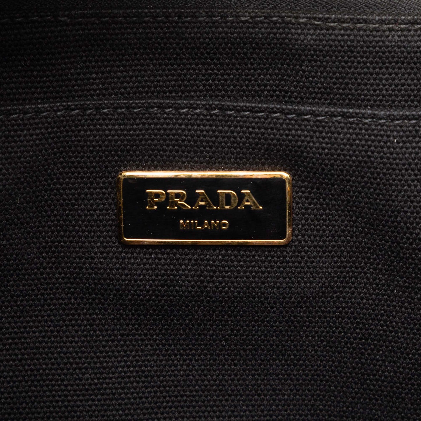 Prada Large Canvas Canapa Righe Striped Satchel