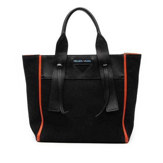 Prada Medium Canvas Ouverture Satchel
