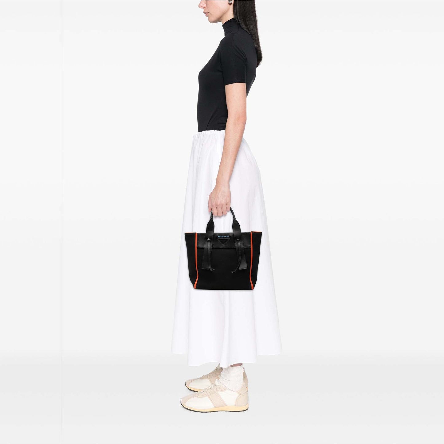 Prada Medium Canvas Ouverture Satchel