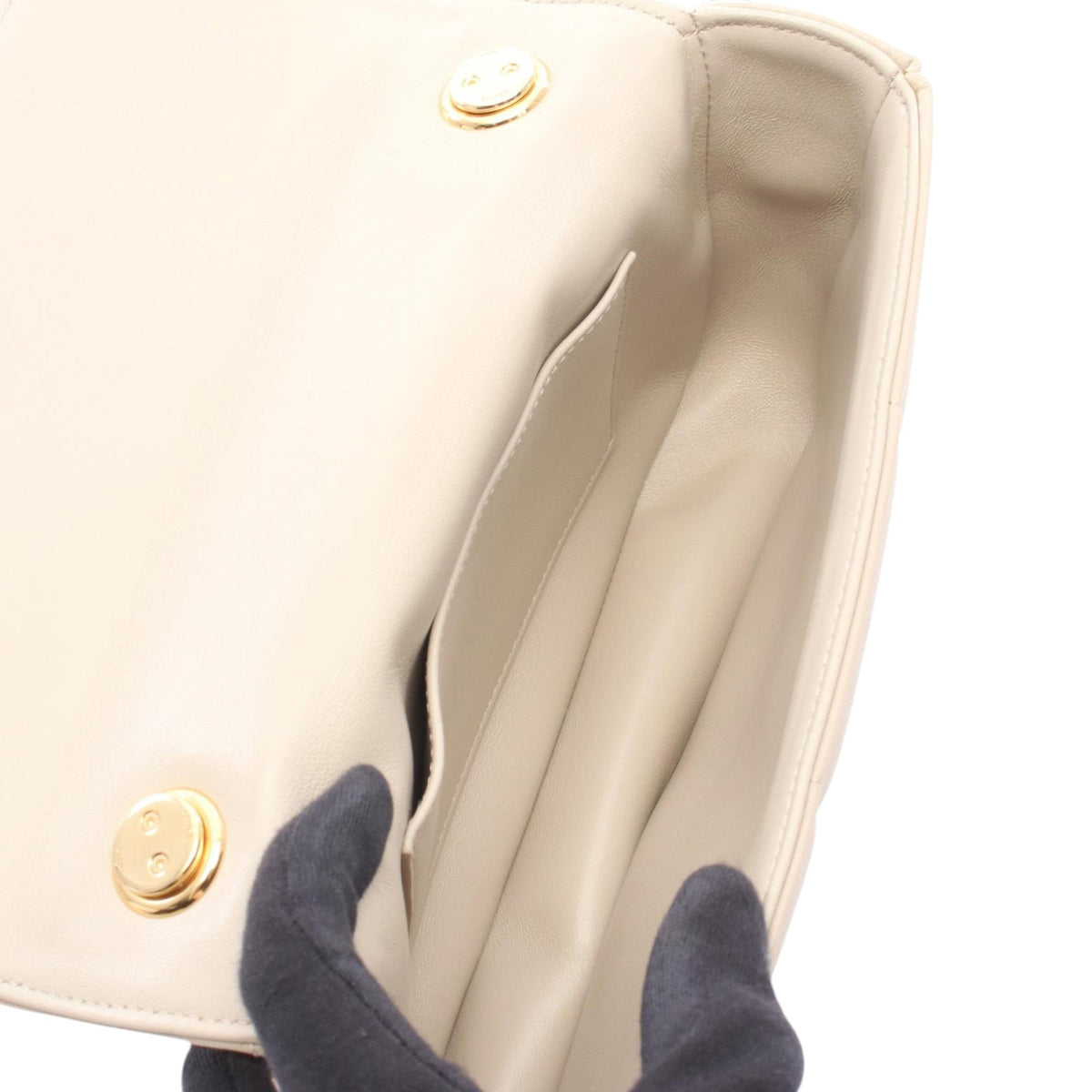Celine Matelasse Goatskin Monochrome Chain Shoulder Bag