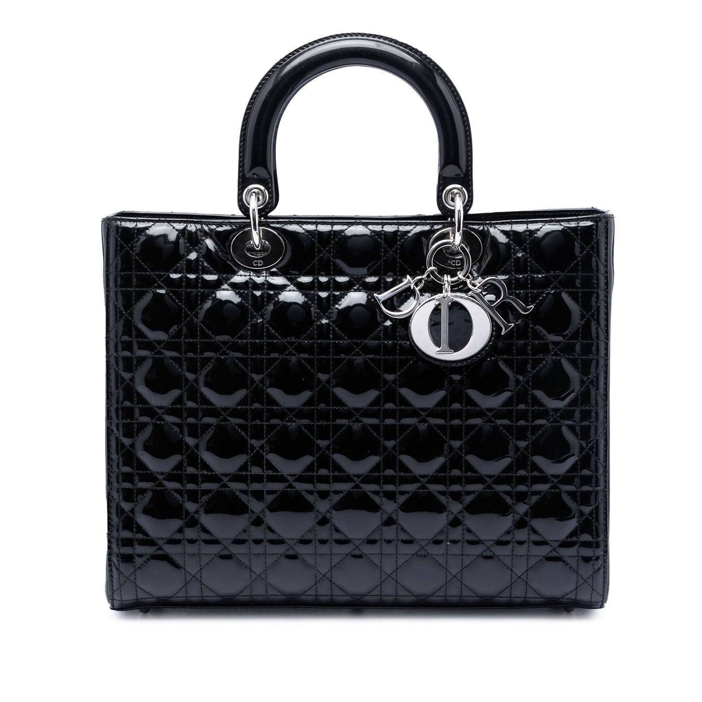 Dior Large Patent Cannage Lady Dior