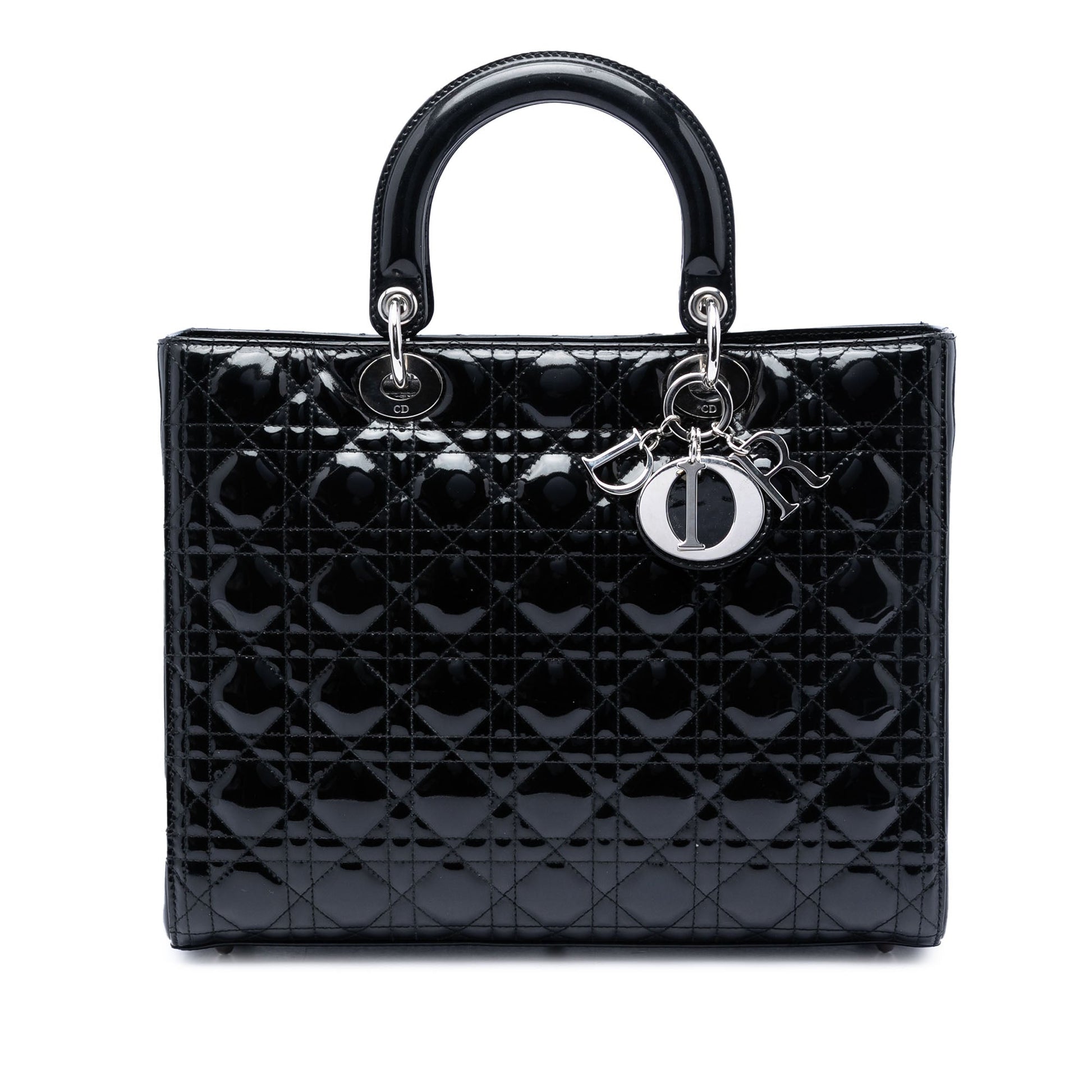 Dior Large Patent Cannage Lady Dior