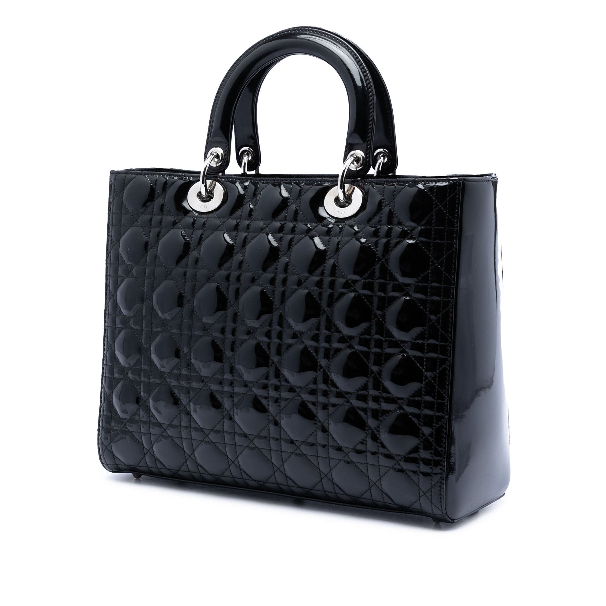 Dior Large Patent Cannage Lady Dior