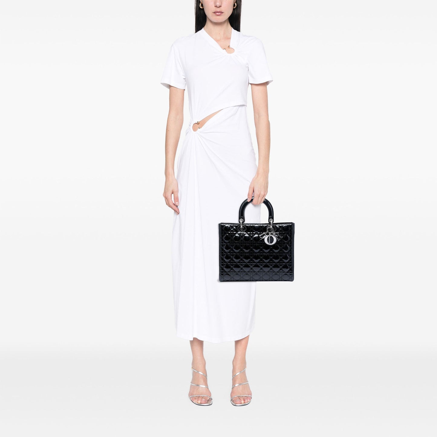 Dior Large Patent Cannage Lady Dior