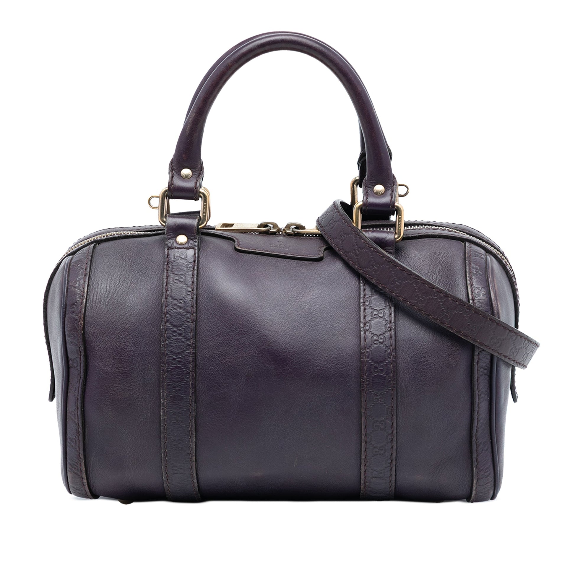 Gucci Small Guccissima Trimmed Leather Joy Boston Bag