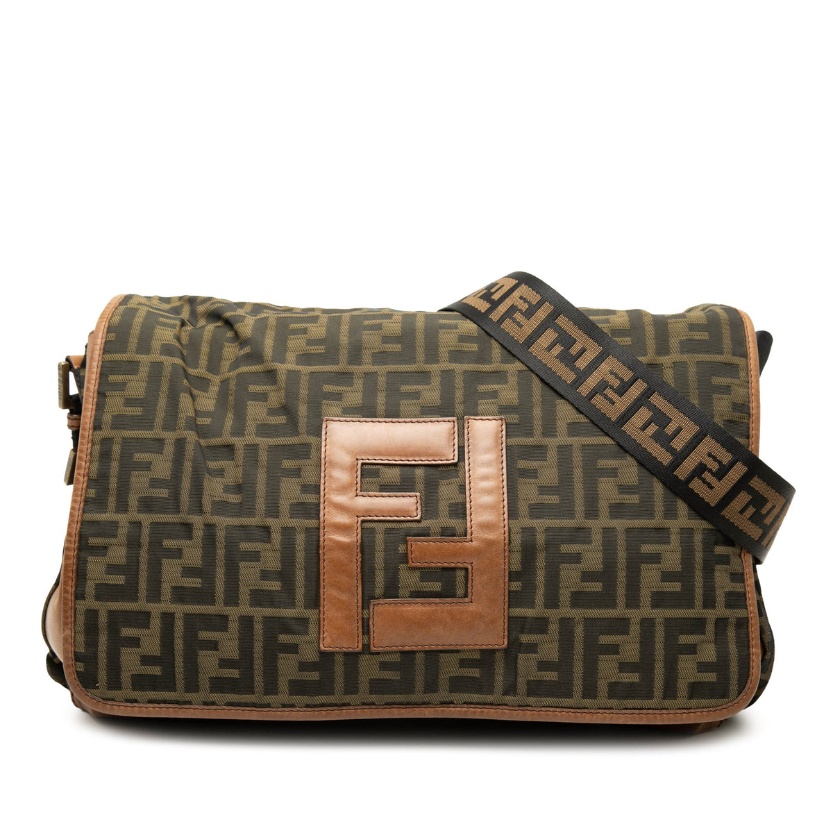 Fendi Zucca Canvas FF Messenger Bag