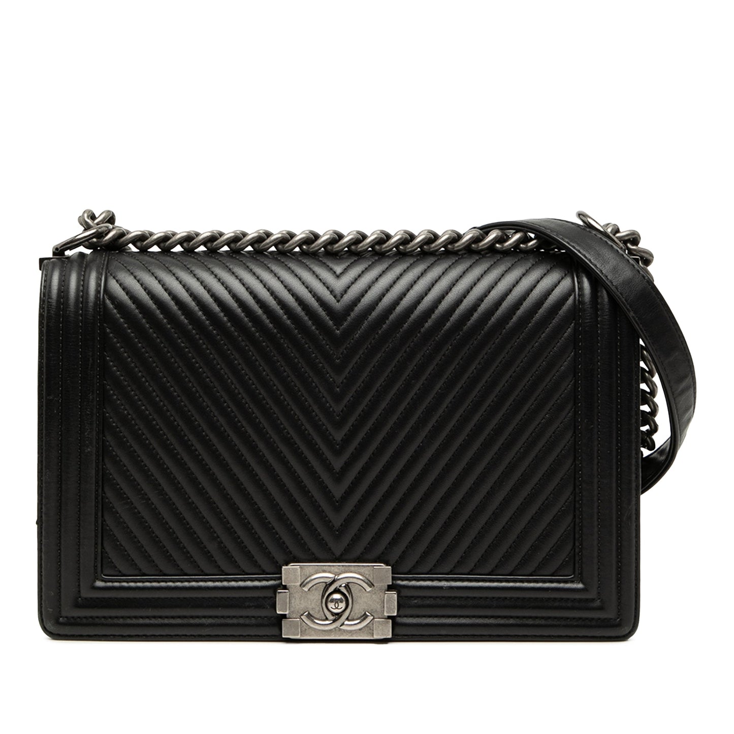 Chanel Medium Chevron Lambskin Boy Flap