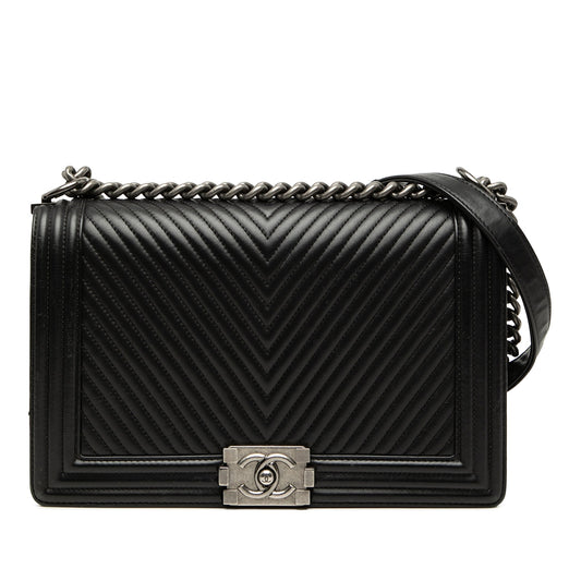Chanel Medium Chevron Lambskin Boy Flap