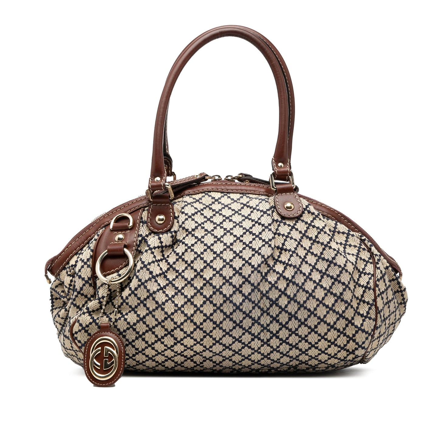 Gucci Diamante Canvas Sukey Satchel