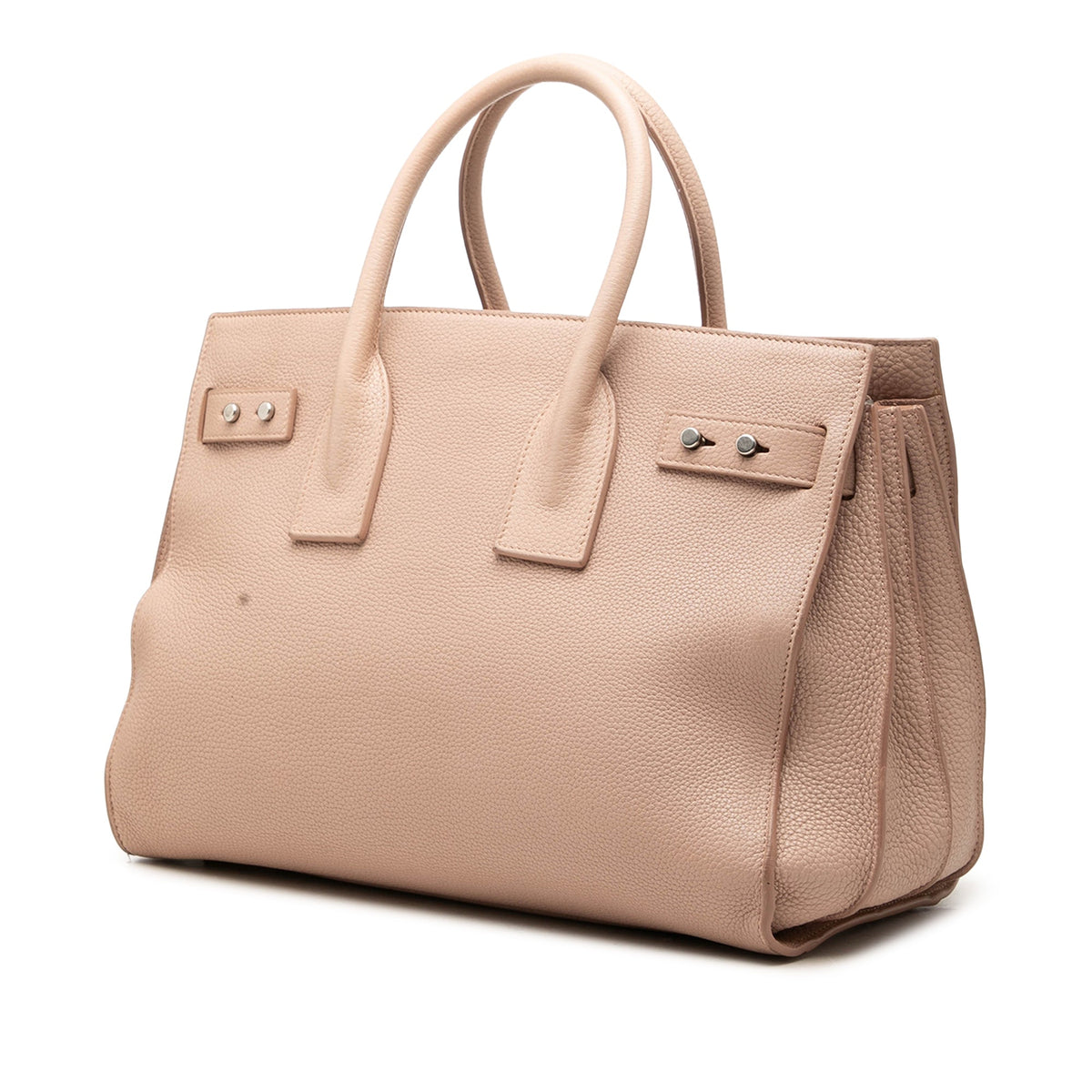 Saint Laurent Small Grained Calfskin Supple Sac De Jour Satchel