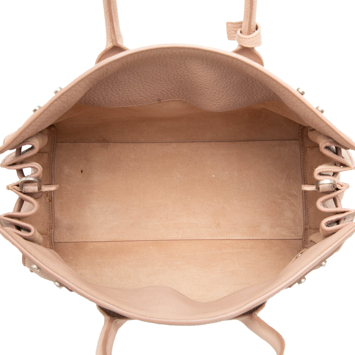 Saint Laurent Small Grained Calfskin Supple Sac De Jour Satchel