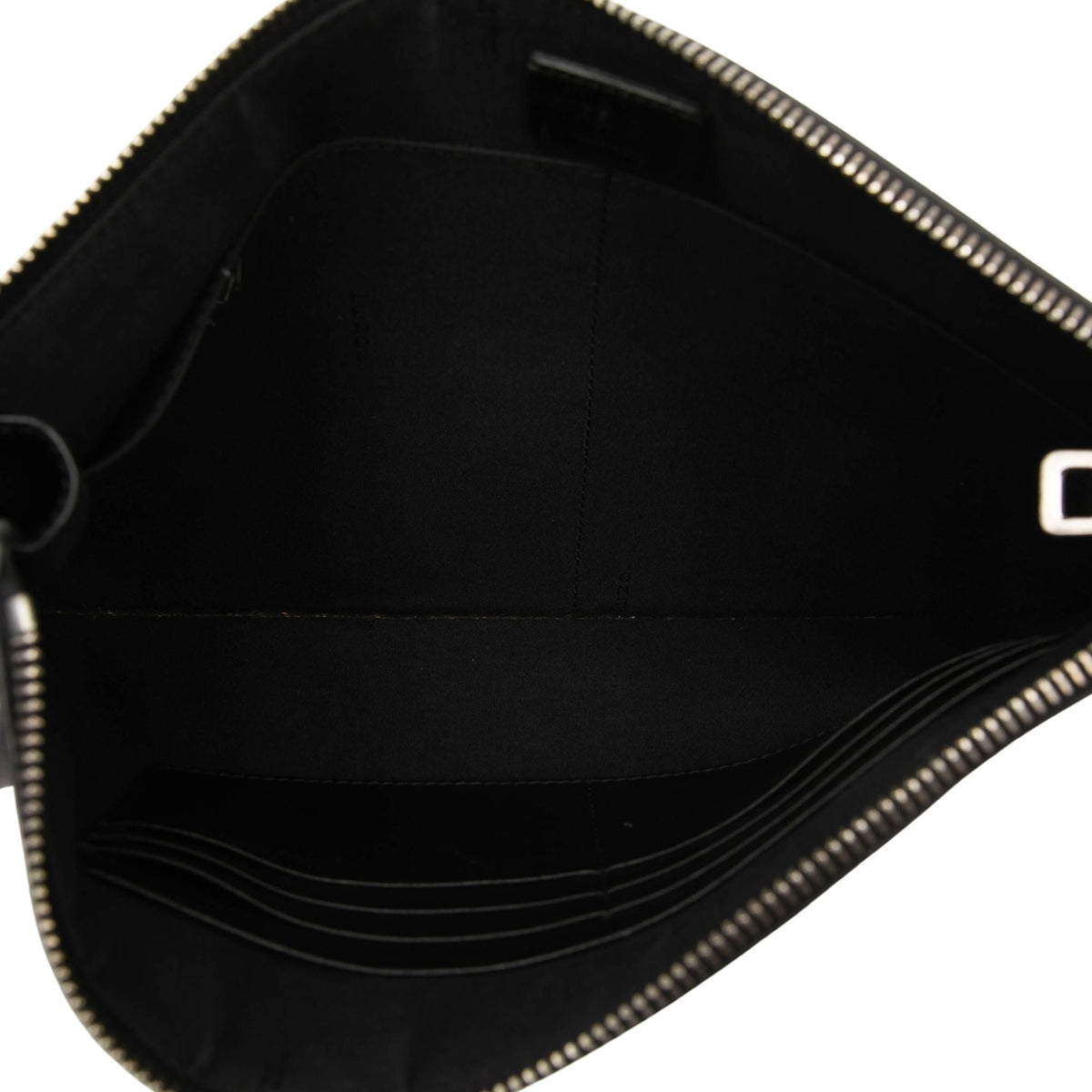 Fendi Zucca Coated Canvas Diagonal Clutch — Black