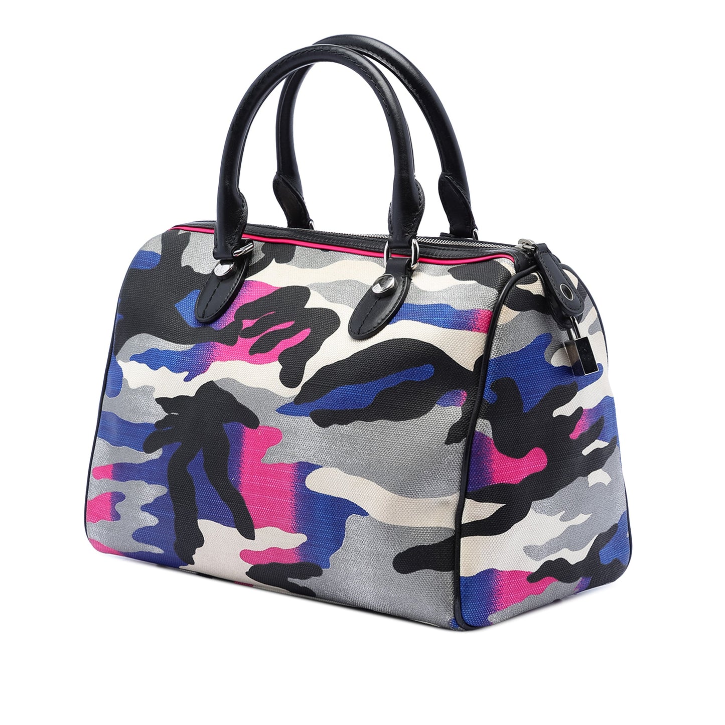 Dior Anselm Reyle Canvas Camouflage Boston Bag