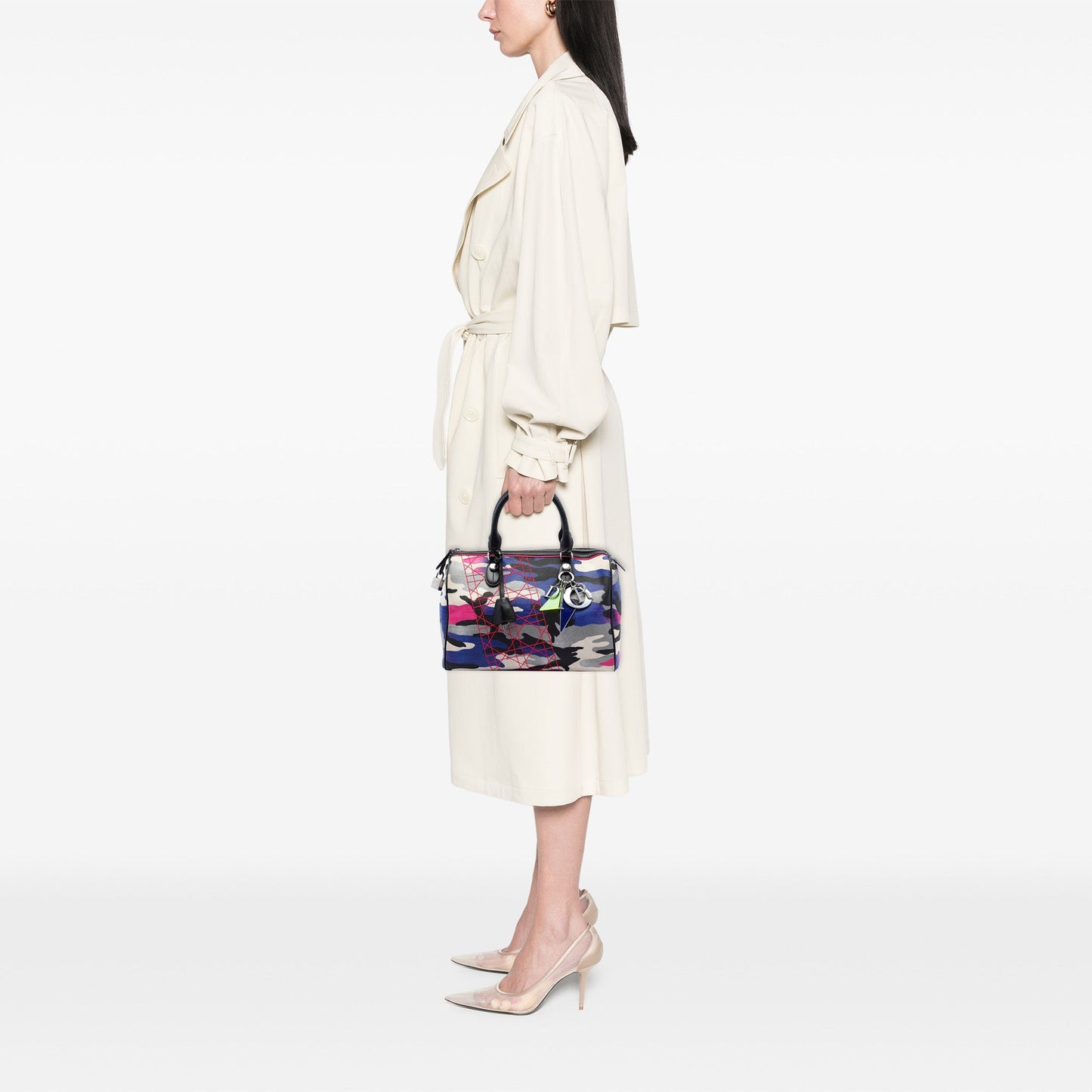 Dior Anselm Reyle Canvas Camouflage Boston Bag