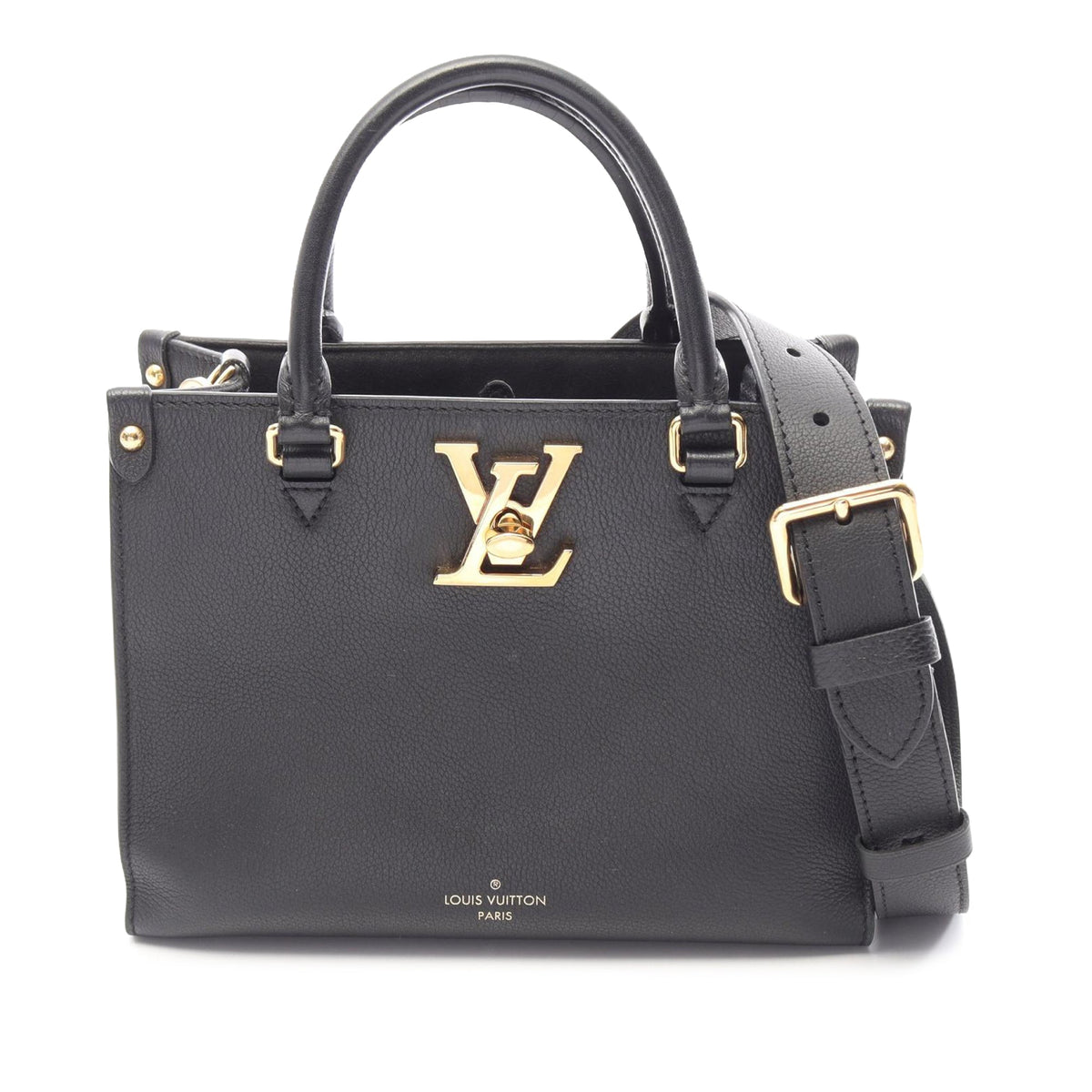 Louis Vuitton Calfskin Lock and Go Tote — Black