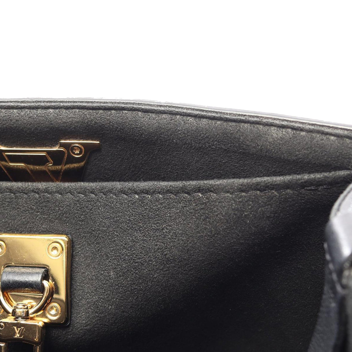 Louis Vuitton Calfskin Lock and Go Tote — Black
